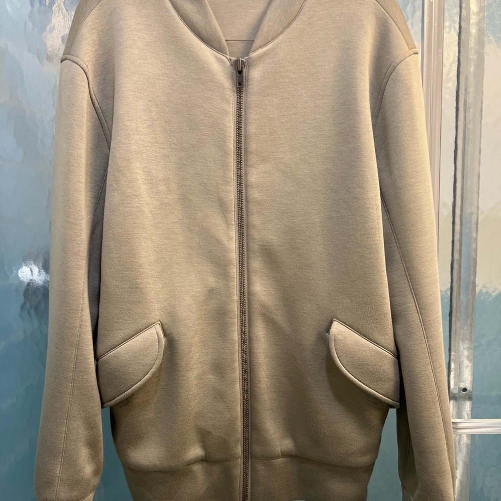Helmut Lang Sage Green/Beige Zip-Up Jacket
